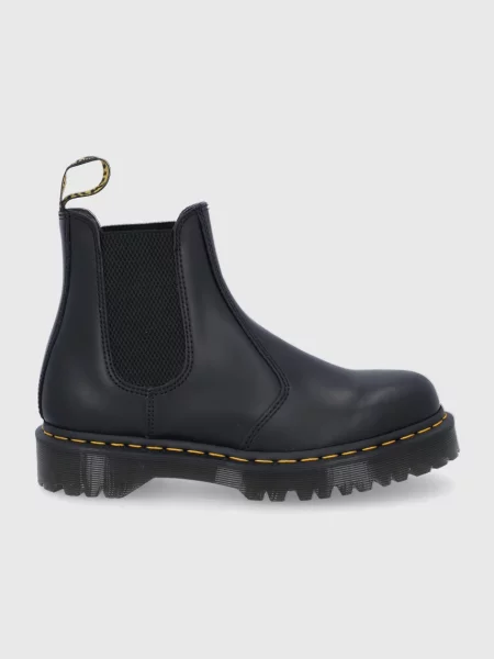 Kožené kotníkové boty Dr. Martens Bex na platformě černá