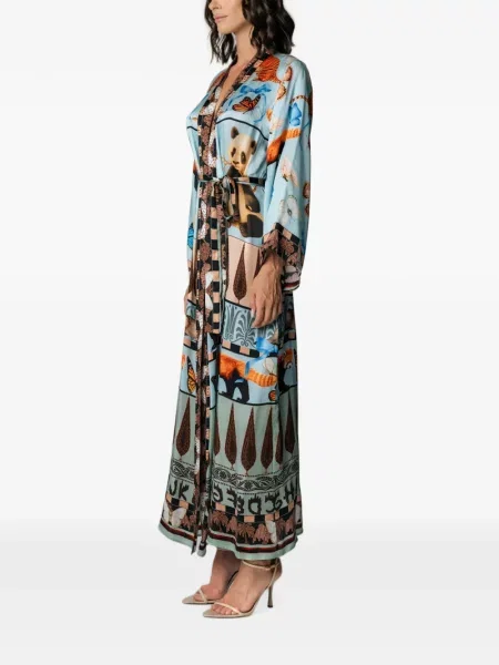 Rochie maxi Miau By Clara Rotescu cu imagine albastru