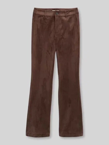 Spodnie ze skórą / imitacją skóry o kroju regular fit z z tyłu Tom Tailor Denim