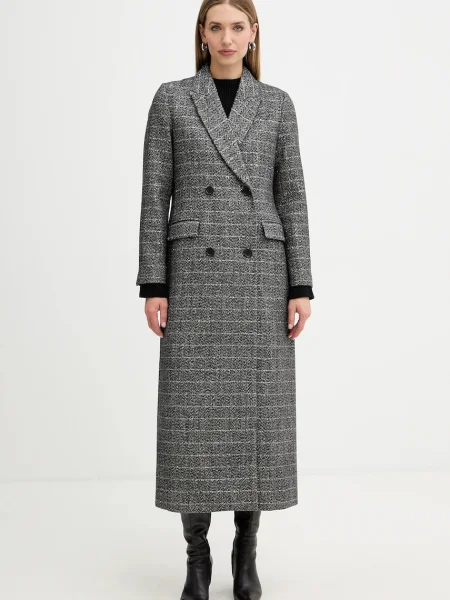 Palton Twinset de lână gri