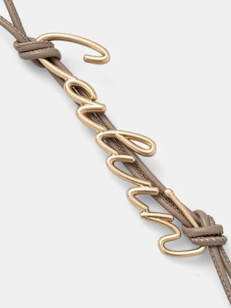 Calvin Klein Obesek Knotted Script Hw Bag Charm bež