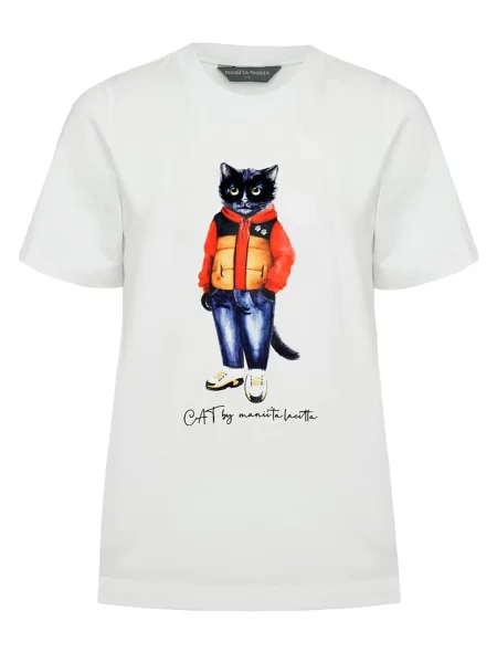 Cat e Lolette Tričko Sport Casual Cat' biela