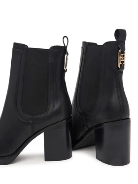 Tommy Hilfiger Aulinukai Ltr Square Toe Heel Chelsea Boot juoda