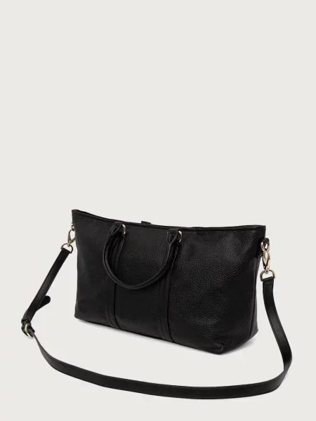 Torba shopper z odpinanym paskiem na ramię model MAURY' Valentino czarna