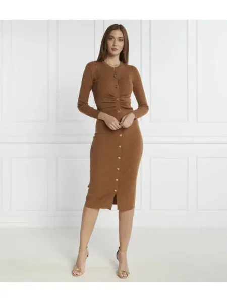 Pinko De lână rochie maro