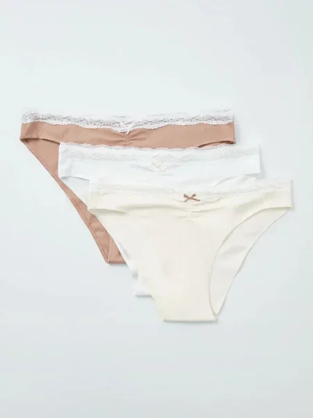 Women'secret nohavičky dámske s bavlnou béžová