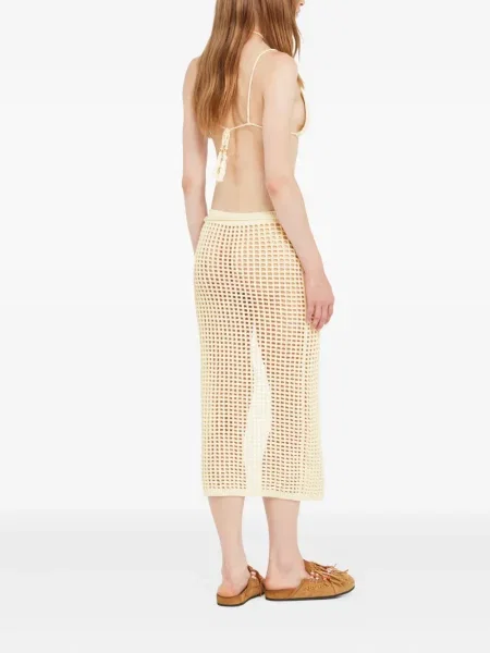 Fustă midi Alanui cu model floral până la genunchi