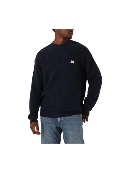 Calvin Klein Jeans sweter z dzianiny Mężczyźni jednolity M niebieski