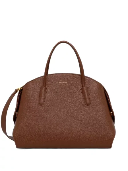 Geantă shopper Coccinelle din piele maro