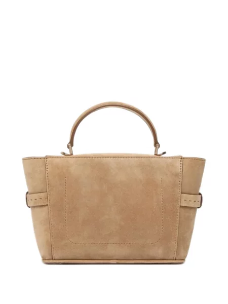 Geantă shopper Max Mara din piele de căprioară