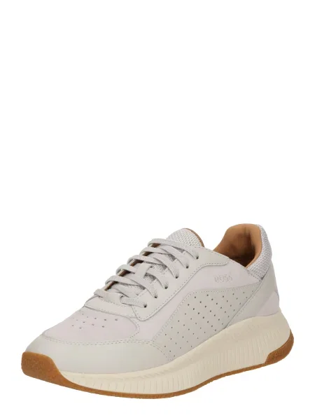 Sneakerși Boss din piele negru