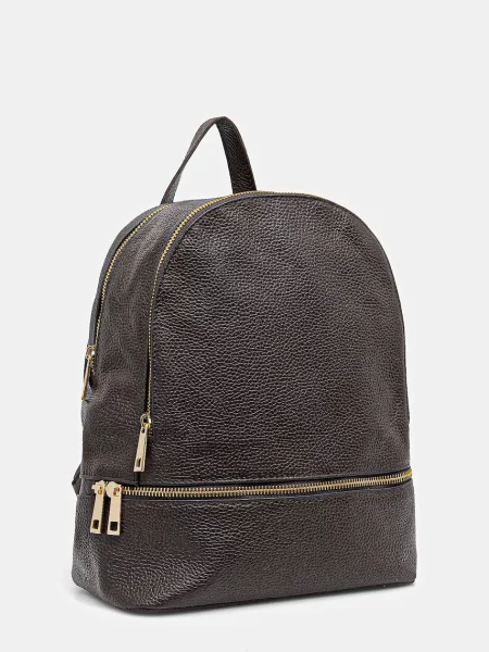 Кожаный однотонный маленький рюкзак Answear.lab коричневый