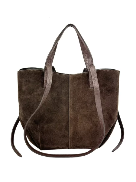 RoyalBag Сумка Темно-коричневий Замша/шкіра коричнева