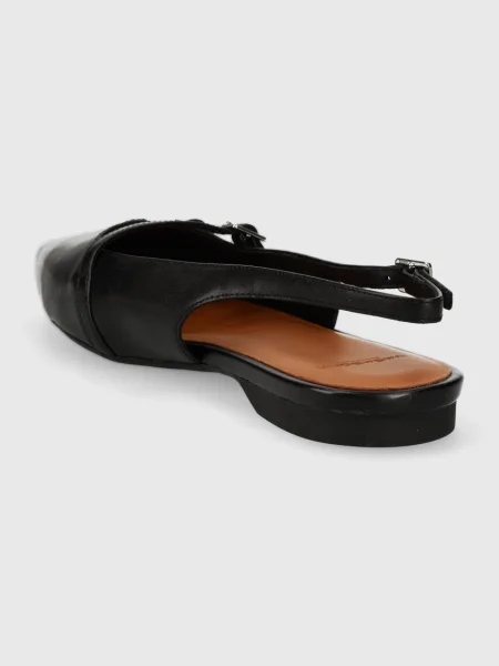 Kožené baleríny Vagabond Shoemakers HERMINE s odkrytou patou černá