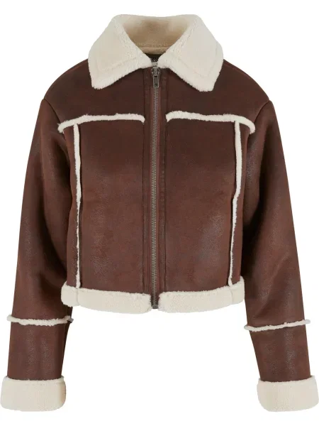 Urban Classics Geacă de primăvară-toamnă crem maro