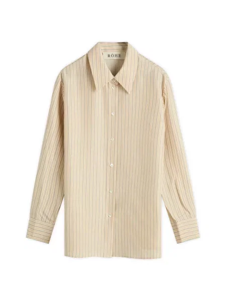 Jedwabna koszula Róhe w paski klasyczna
