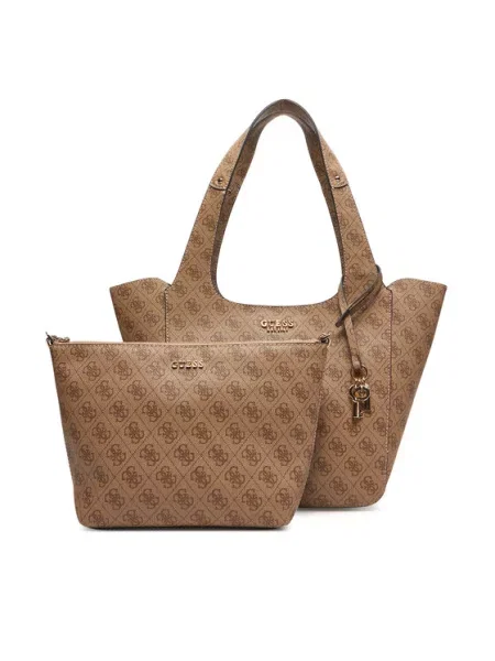 GUESS Shopper Calista béžová hnedá