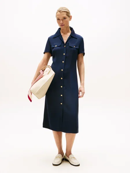 Tommy Hilfiger Rochie tip cămașă Bleumarin albastru