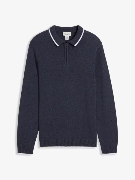 Sweter o kroju regular fit niebieski