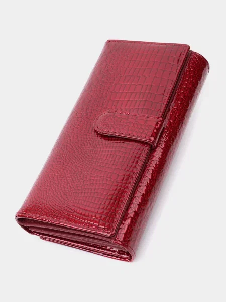 Кожаный кошелек St Leather Accessories красный