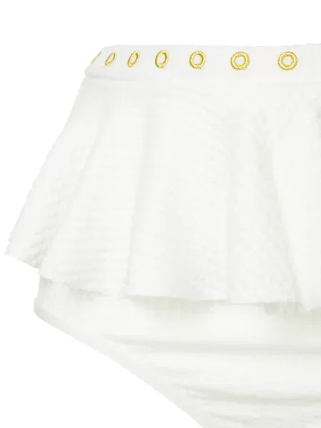 Bikini Duskii z falbankami biały