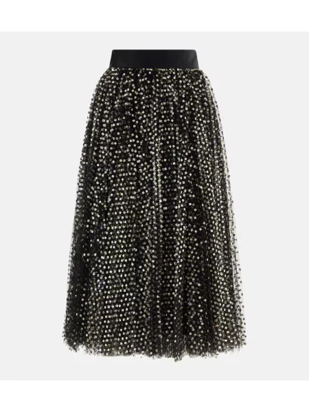 Spódnica midi Dolce&gabbana do kolan złota
