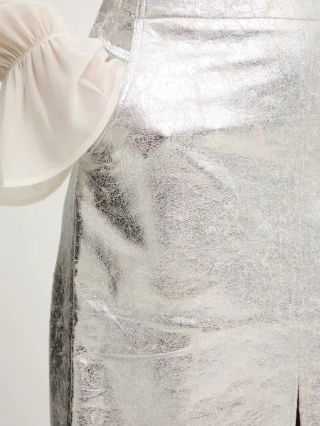 Спідниця OUI mini пряма срібний