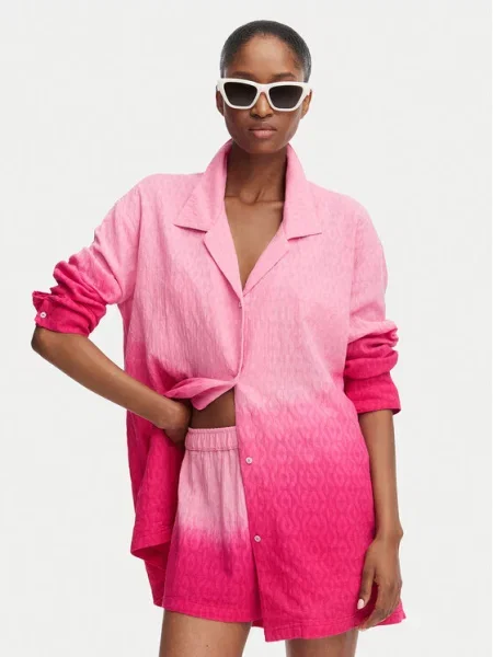 Roxy Koszula Ocean Gradient ciemny Oversize różowy