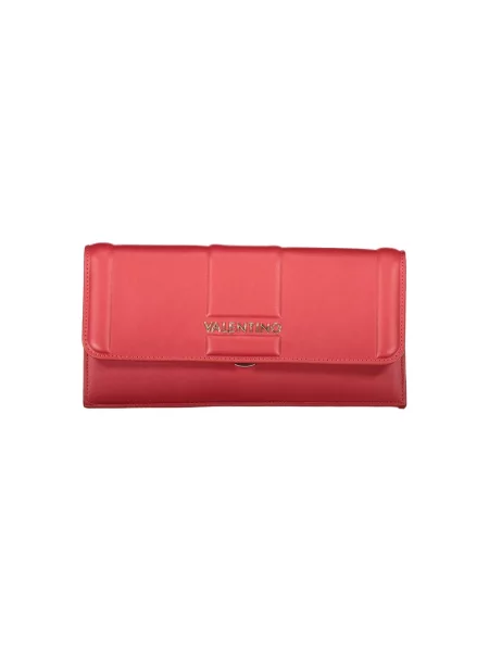 Lniana torebka Valentino By Mario Valentino pikowana czerwona