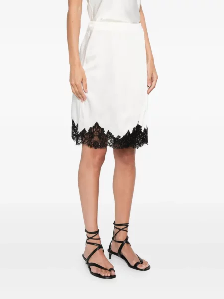 Fustă midi Stella Mccartney din satin până la genunchi