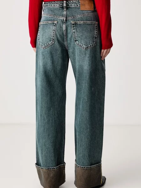 United Colors of Benetton jeansy wide leg niebieskie