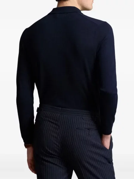 Șosete Polo Ralph Lauren cu broderie în carouri plisate albastru