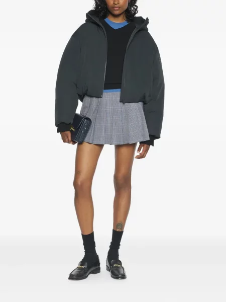 Geacă cu puf Maison Kitsune cu glugă negru