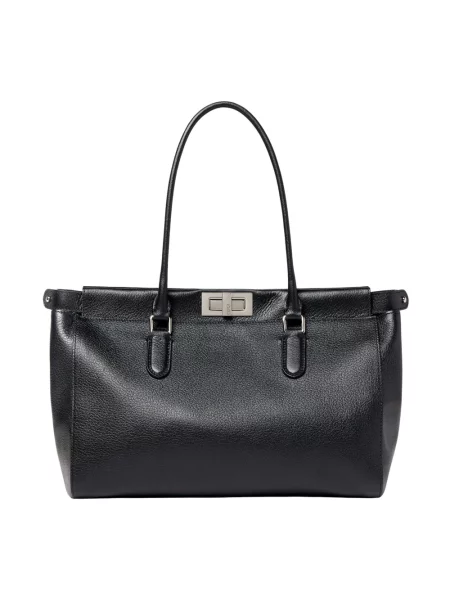 Shopperka Fendi skórzana czarna