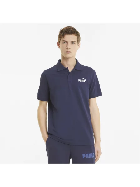 Polo Puma Essential Pique niebieska