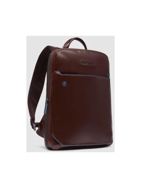 Torba na laptopa Piquadro skórzana brązowa