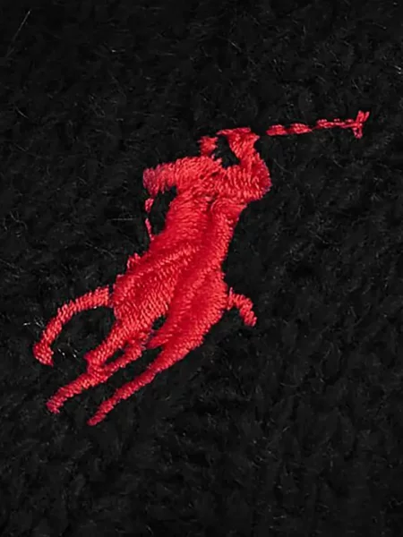 Классический шарф Polo Ralph Lauren с аппликацией черный