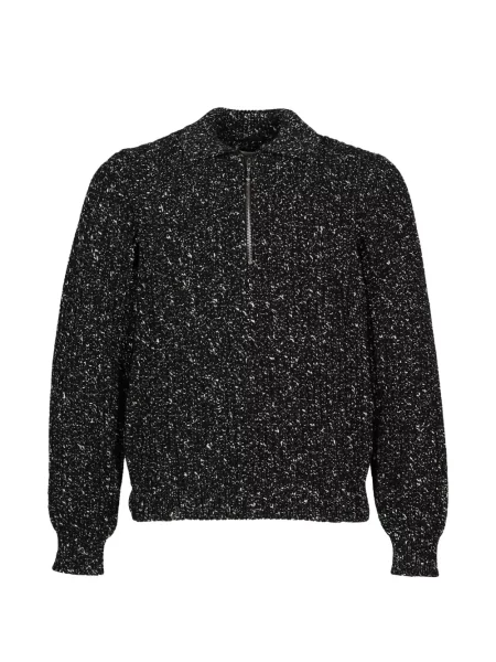 Pulover Ernest W. Baker din tweed negru