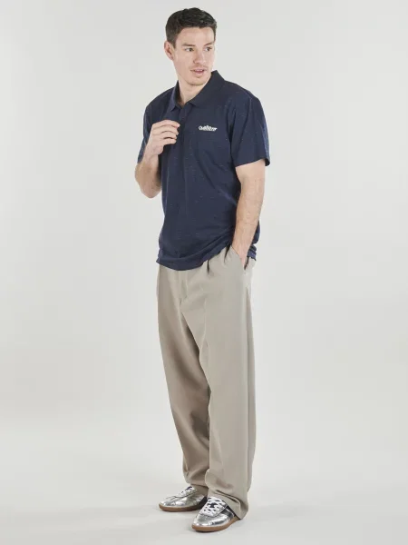 Rastezanje polo majica Quiksilver tamnoplava