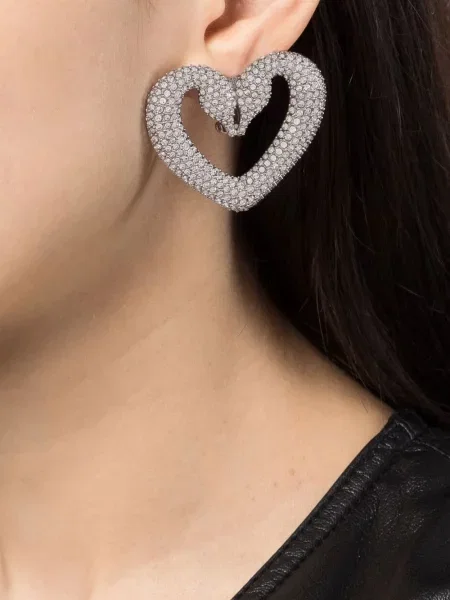 Auskarai Swarovski su kristalais sidabrinė