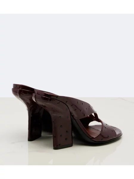 Kožené lakované mules Dries Van Noten na kline