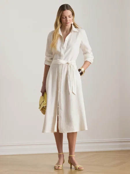 Lauren Ralph Lauren Dolga srajca CLASSIC' bela