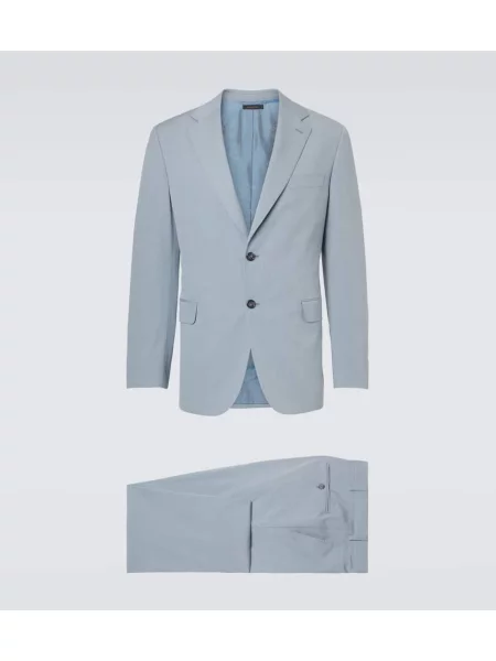 Svileni odgovarati odijelo Brioni plava