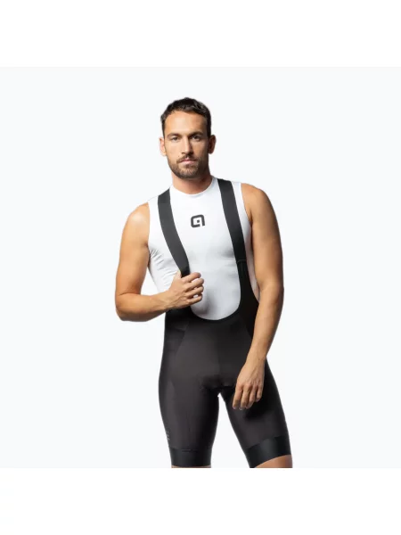 Pantaloni scurți de ciclism pentru bărbați Alé K-Coldblack Bibshorts black negru