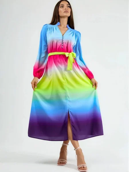 MSN Collection Šaty Maxi' modrá