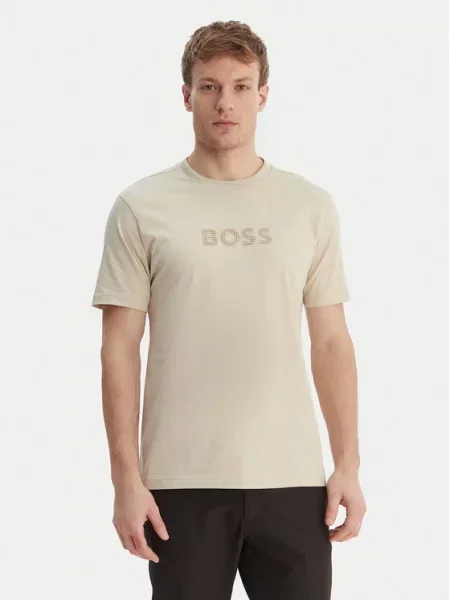 BOSS Футболка TS_Terrace Logo бежевий