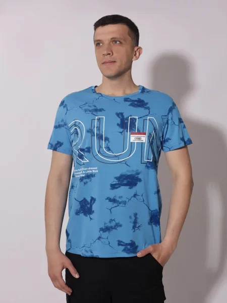 Футболка BEKI віскоза/поліестер синій