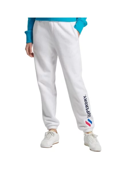 Spodnie turystyczne Superdry Code Applique dresowe białe