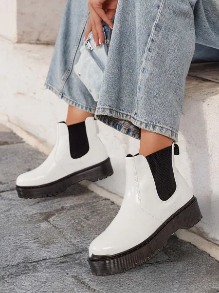 Botine Resti din piele negru