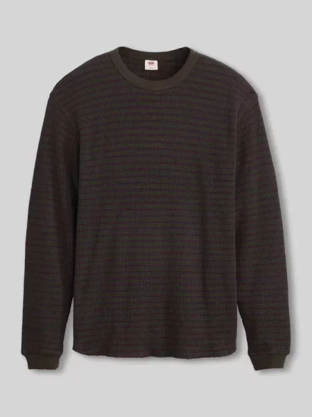 Bluzka z długim rękawem o kroju relaxed fit z czystej bawełny model THERMAL TEE YANNIC' Levi's